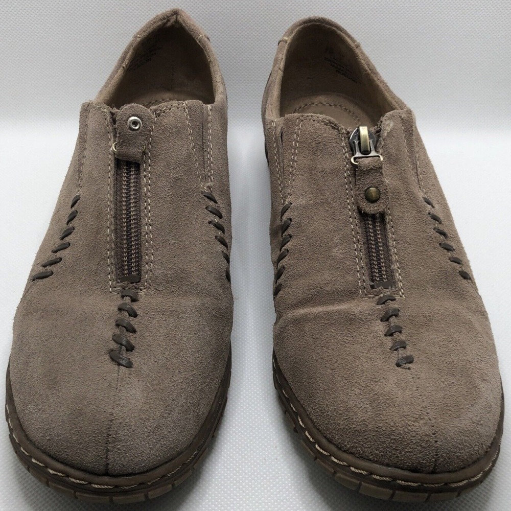 Naturalizer Natural Soul Women's Size 7M Brown Suede Zip top Shoes
